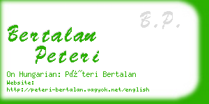 bertalan peteri business card